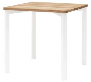 Dřevěný jídelní stůl RAGABA TRIVENTI II. 80 x 80 cm s bílou podnoží