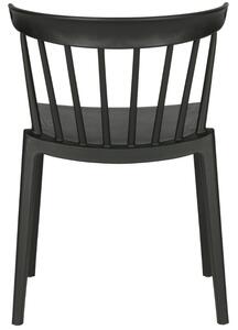 Hoorns Černá plastová zahradní jídelní židle Marbel