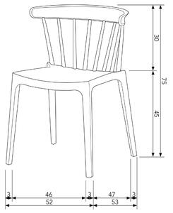 Hoorns Zelená plastová zahradní jídelní židle Marbel
