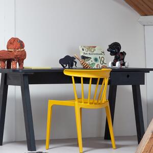Hoorns Žlutá plastová zahradní jídelní židle Marbel