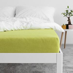 Goldea prostěradlo froté exclusive pro vysoké matrace - pistáciově zelené 90 x 200 cm