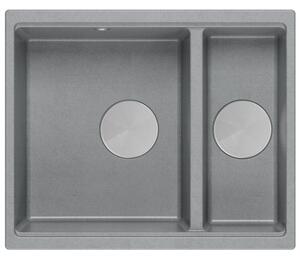 Quadron - Granitový dřez Logan 150 Grey Metallic Ocel HCQL5646U5-BS_U