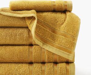 Goldea bambusový ručník/osuška bamboo lux - zlatý 30 x 50 cm