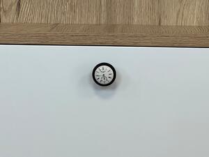 Giusti Nábytková knopka Clock černá/porcelán