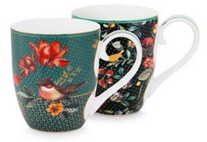 Pip Studio Winter Wonderland sada 2ks hrnků 450ml, zelená (Dárková sada hrnků)