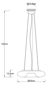 Ondaluce - Lustr na lanku DODI 2xE27/15W/230V pr. 53 cm bílá