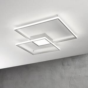 Ondaluce - LED Stmívatelné stropní svítidlo DOWEL LED/46W/230V 55x55 cm stříbrná