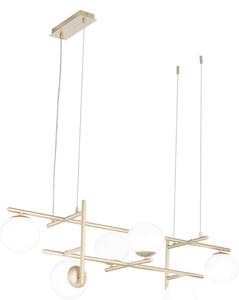 Ondaluce - Lustr na lanku JEWEL 6xE14/10W/230V zlatá/bílá