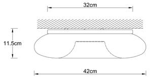 Ondaluce - Stropní svítidlo DODI 3xE27/15W/230V pr. 42 cm bílá