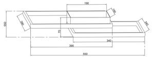 Ondaluce - LED Stmívatelné stropní svítidlo DOWEL LED/46W/230V 55x55 cm stříbrná