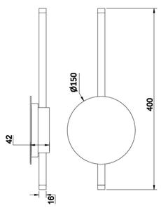 Ondaluce - LED Stmívatelné nástěnné svítidlo JAMES LED/16W/230V černá