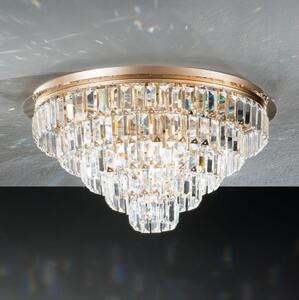 Ondaluce - Křišťálové stropní svítidlo CASTLE 12xG9/7W/230V pr. 60 cm zlatá