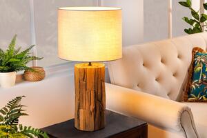 Přírodní dřevěná stolní lampa Roots II