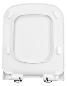 Erga Viana, toaletní WC sedátko 418(467)x444mm z duroplastu s pomalým zavíráním, bílá, ERG-GAM-D6