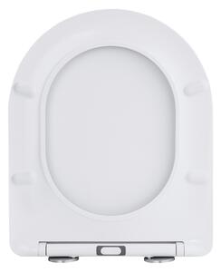 Erga Magro, toaletní WC sedátko 438x361mm z polypropylenu s pomalým zavíráním, bílá, ERG-GAM-MAGRO