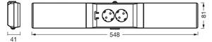 Osram - LED Stm podlinkové svítidlo se zásuvkami UNDERCABINET LED/10W/230V bílá