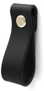 In-Design Nábytková kožená knopka NATURE malá, černá kůže