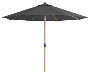 Doppler ALU WOOD, slunečník s klikou s ULTRA UV ochranou, 350 cm, antracit