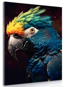 Obraz modro-zlatý papoušek - 60x90