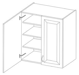 Horní kuchyňská skříňka SABRYA - šířka 80 cm, dub lefkas / bílá