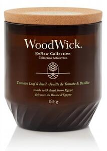 Sójová vonná svíčka TOMATO LEAF & BASIL Woodwick 1 ks