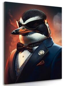 Obraz zvířecí gangster tučňák - 40x60