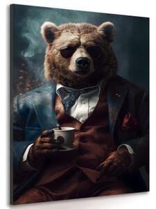 Obraz zvířecí gangster medvěd - 80x120