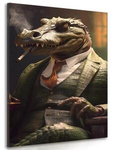 Obraz zvířecí gangster krokodýl - 80x120