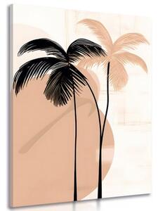 Obraz abstraktní botanické tvary palmy - 40x60