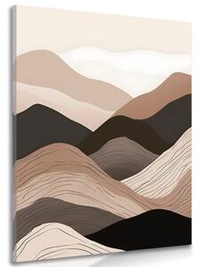 Obraz abstraktní tvary hory - 60x90