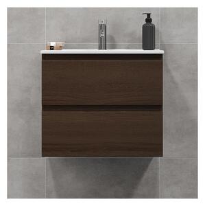 Koupelnová skříňka s umyvadlem KENWOOD 61 cm ořech