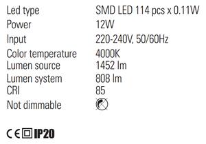 Redo Nástěnné/stropní LED svítidlo Nubo, š. 38 cm, 4000K Barva: Bílá