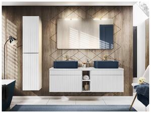 ViaDomo Via Domo - Koupelnová skříňka nízká policová Iconic White - bílá - 80x20x46 cm