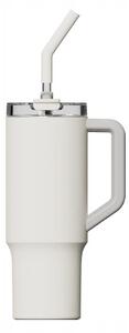 Termohrnek Xiaomi Straw Mug 1 litr - bílý