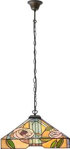 Endon 64384 - Lustr na řetězu Tiffany WILLOW 3xE27/60W/230V