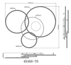 Globo GLB48466-70 LED přisazené stropní svítidlo INVERTINA | 70W integrovaný LED zdroj | 4747lm | 2700-6500K