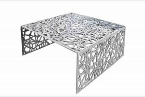 Invicta interior Konferenční stolek Abstract 60cm, hliník, stříbrná