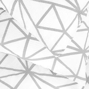 Goldea krepové ložní povlečení deluxe - šedé geometrické tvary na bílém 200 x 200 a 2ks 70 x 90 cm