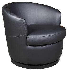 DESIGNOVÉ KŘESLO, kůže, černá Xora - Křesla klasická