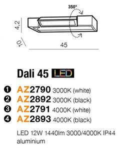 AZzardo Nástěnné LED svítidlo DALI 45, d. 45 cm Barva: Bílá, 4000K