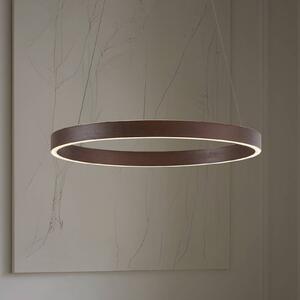 Lucande LED závěsné světlo Yonam, Ø 60 cm, 1 žárovka, hnědá,, stmívatelný, Hnědá / rez, Obývací pokoj / jídelna, kov, Moderní
