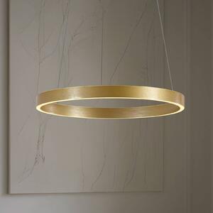Lucande LED závěsné světlo Yonam, Ø 60 cm, 1 žárovka, zlatá,, stmívatelný, Mosaz / zlato, Obývací pokoj / jídelna, kov, Moderní