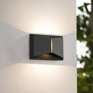 Lindby LED venkovní nástěnné svítidlo Anlira, černé, nahoru a dolů, IP65, Černá, kov, Moderní