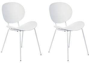 Sada 2 jídelních židlí bílé SHONTO