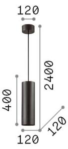 Ideal Lux Závěsné svítidlo LOOK SP1 D12 ø 12 cm Barva: Černá