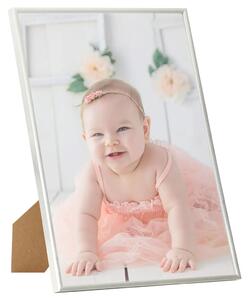 Fotorámečky koláž 5 ks na zeď nebo stůl stříbrné 70 x 90 cm MDF