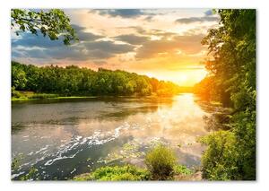 Foto obraz skleněný horizontální Soumrak nad řekou osh-54835338