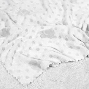 Goldea kvalitní dětská deka z mikrovlákna - šedí sloníci s puntíky 75 x 100 cm