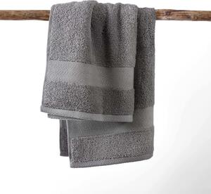 Goldea froté ručník / osuška mali - tmavě šedý 90 x 180 cm
