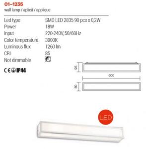 Redo Nástěnné LED svítidlo EGO, d. 60 cm, IP44